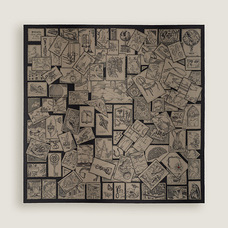 カレ90 プレシュー 《フォーブルの切手愛好家》 - ブルー | Hermès